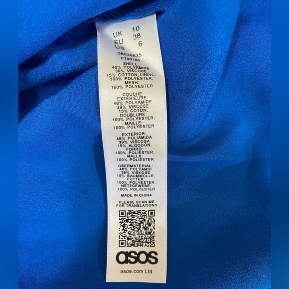 ASOS. Long Sleeve Lace Mini Dress. Size: 6. - Picture 10 of 10